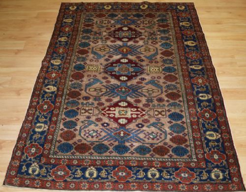 Antique Turkish Kayseri Rug with a Caucasian Kuba Region Design, Circa 1900/20.