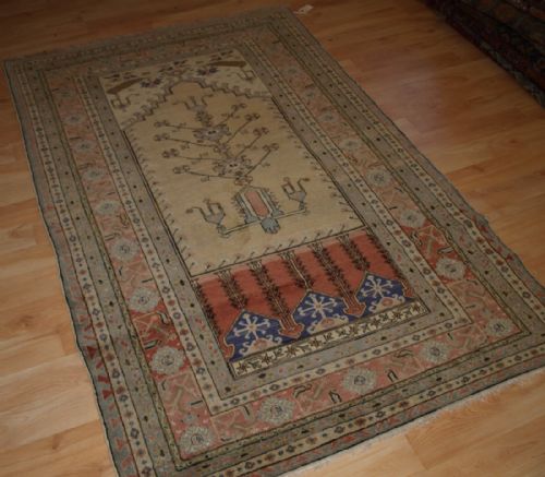 Antique Turkish Kayseri Prayer Rug, Ladik Prayer Design, Circa 1900/20.