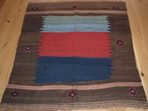 Antique Afshar Kilim Sofreh with Bold Design and Colour, Circa 1900/20.