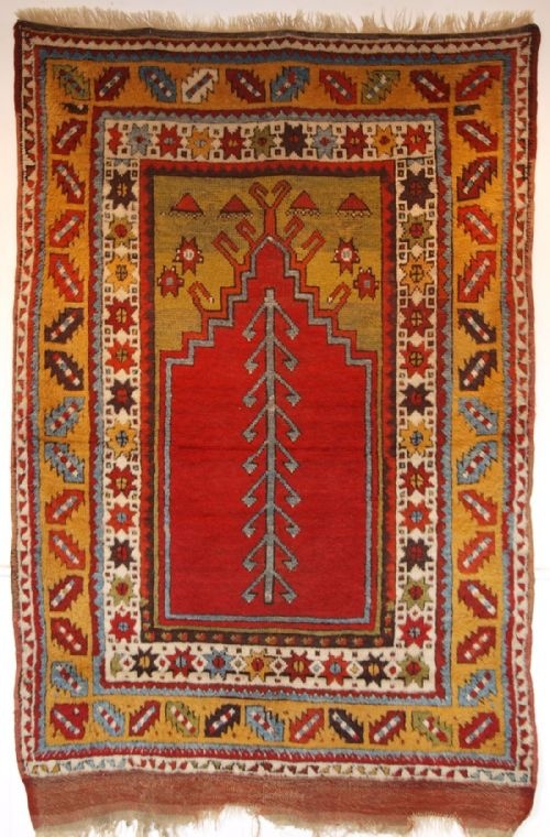 Antique Turkish Konya Region Prayer Rug, Superb Colours, 2nd Half 19th Century.