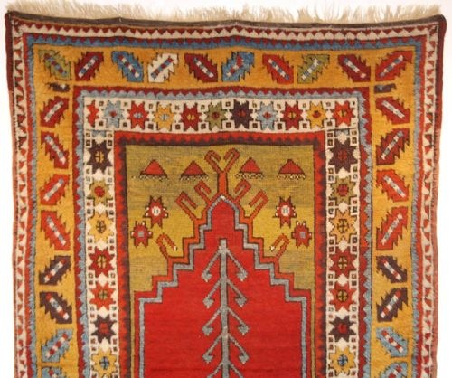 fig 1. ANTIQUE TURKISH KONYA REGION PRAYER RUG, SUPERB COLOURS, 2ND HALF 19TH CENTURY.