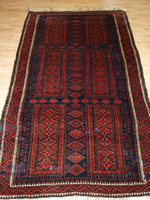 Antique Afghan Baluch Rug with Timuri Design, Circa 1900.