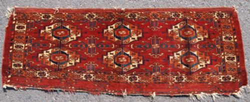 Antique Tekke Turkmen 6 Gul Torba, Velvet Like Handle, Very Fine, Circa 1850 or Earlier.