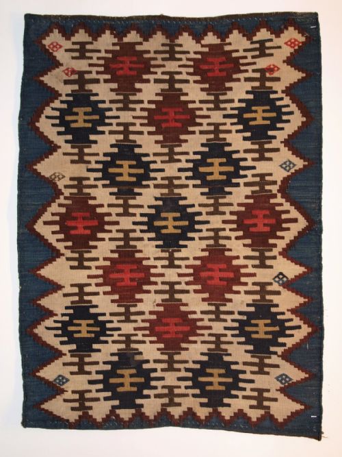 Antique South Caucasian or Shahsavan Flat Weave Mafrash End Panel, One of a Pair, Circa 1880. B.