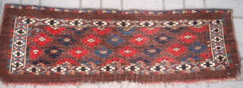 Antique Yomut Turkmen Torba, Great Design and Colour, Late 19th Century. (One of a Pair) B.
