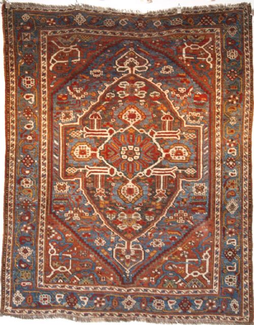 Antique South West Persian Khamseh Rug with Classic Design, Circa 1900/20.