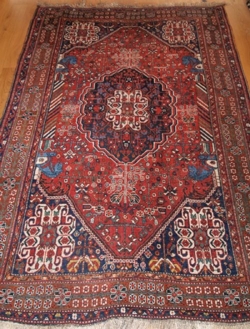 Old South West Persian Qashqai Shiraz Rug of Traditional Design, Circa 1920.