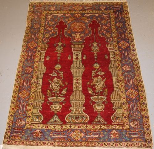 Old Turkish Prayer Rug of Classic Design, Excellent Condition, Circa 1920.