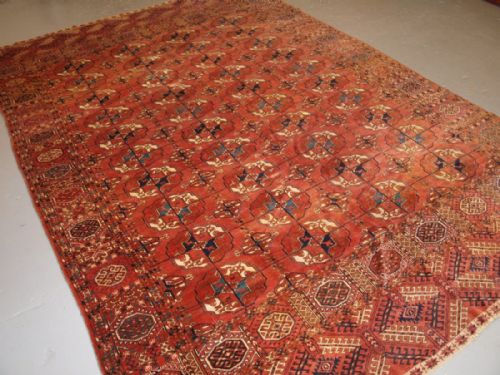 Antique Tekke Turkmen Main Carpet, Wonderful Colour, Large Round Guls, 2nd Half 19th Century.