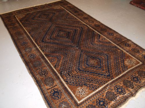 Antique Baluch Main Carpet of Mushwani Design, Superb Wool, Circa 1900.