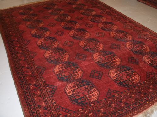 Antique Afghan Ersari Sulayman Carpet, Superb Colour and Large Size, Inscribed and Dated, Circa 1900.