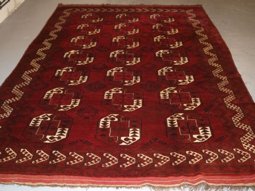 fig 1. ANTIQUE AFGHAN KIZIL AYAK VILLAGE CARPET WITH SUPERB WOOL AND COLOUR, CIRCA 1900.