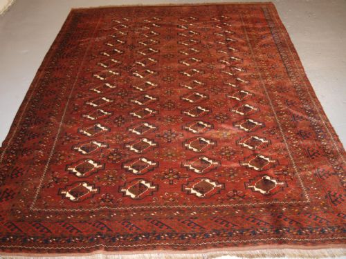 fig 1. OLD AFGHAN VILLAGE CARPET, ERSARI WEAVERS, CHUVAL GUL DESIGN, CIRCA 1920.