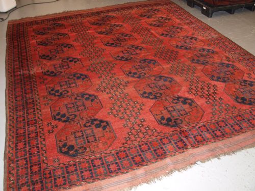 Antique Afghan Ersari Turkmen Main Carpet of Outstanding Design and Colour, 2nd Half 19th Century.