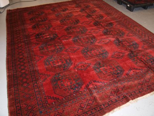 Old Afghan Village Carpet, Traditional Design with Superb Colour, Circa 1920.