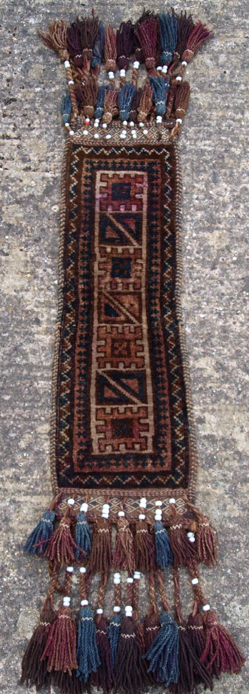 Old Afghan Baluch Camel Trapping with Tassels and Beads, Circa 1920.