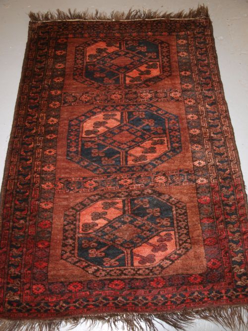 Antique Afghan Village Rug, Ersari Weavers, Soft Colours, Hard Wearing. Circa 1900/20.