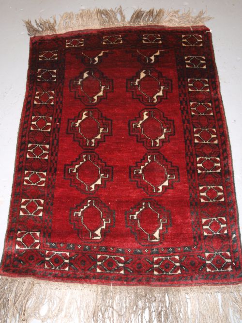 Old Afghan Village Rug, Kizil Ayak, Sweet Small Size, Great Condition, Circa 1920.