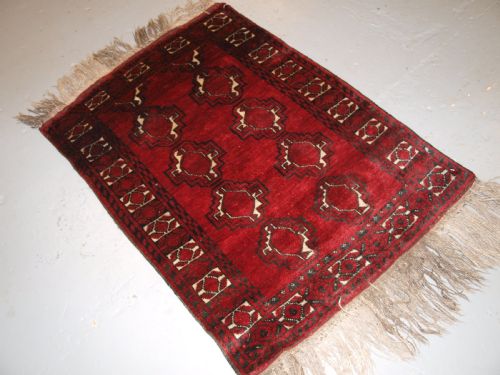 fig 1. OLD AFGHAN VILLAGE RUG, KIZIL AYAK, SWEET SMALL SIZE, GREAT CONDITION, CIRCA 1920.