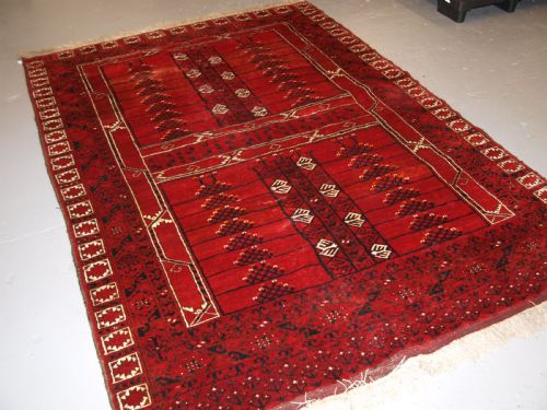 Old Afghan Ensi Design Rug, Superb Colour, Great Furnishing Rug, Circa 1920.