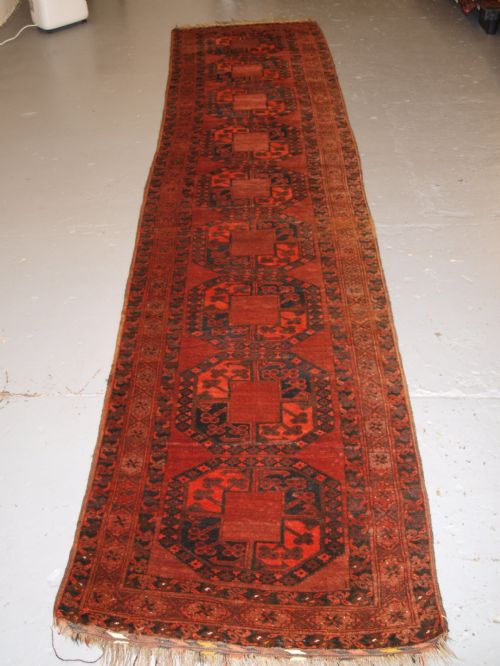 Old Afghan Runner, Traditional Design, Very Hard Wearing, Circa 1920.