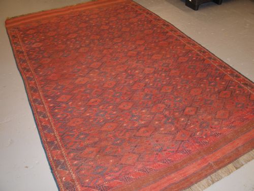 Antique Yomut Turkmen Pallas Soumak Kilim, Well Used Condition, Circa 1900.