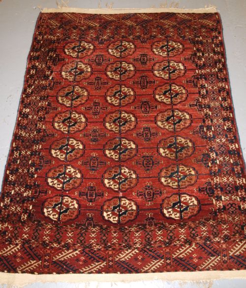 Antique Tekke Turkmen Dowry Rug of Small Size, Very Soft Wool, 4th Quarter 19th Century
