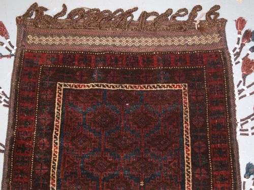 fig 1. OLD AFGHAN BALUCH BALISHT GRAIN BAG, OUTSTANDING EXAMPLE, CIRCA 1920.