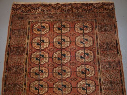 fig 1. ANTIQUE TEKKE TURKMEN DOWRY RUG OF SMALL SIZE, LATE 19TH CENTURY.