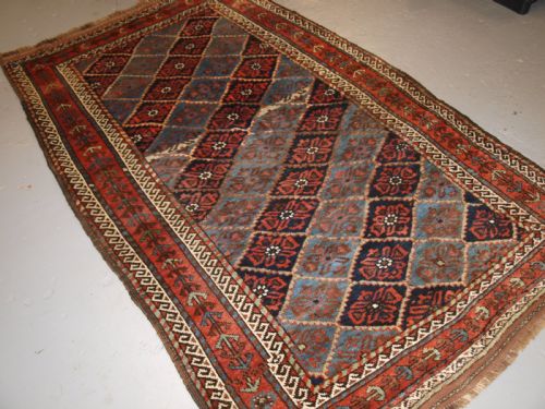 fig 1. ANTIQUE KORDI RUG, KURDS OF KHORASSAN, LIGHT BLUE GROUND, CIRCA 1900.