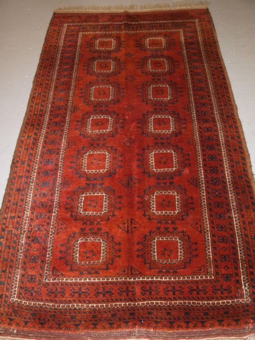 Antique Afghan Ersari Turkmen Rug, Aranji Village, Superb Colour, Circa 1900.