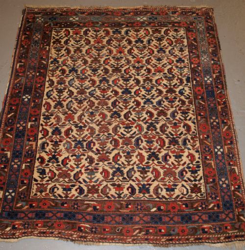 Antique Persian Afshar Rug, Kerman Region, All Over Design, Circa 1900.