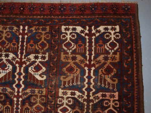 fig 1. ANTIQUE BESHIR TURKMEN DOWRY RUG WITH IKAT DESIGN, WONDERFUL COLOUR, 2ND HALF 19TH CENTURY.