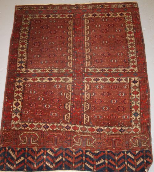 Antique Yomut Turkmen Ensi Yurt Door Hanging, 2nd Half 19th Century.