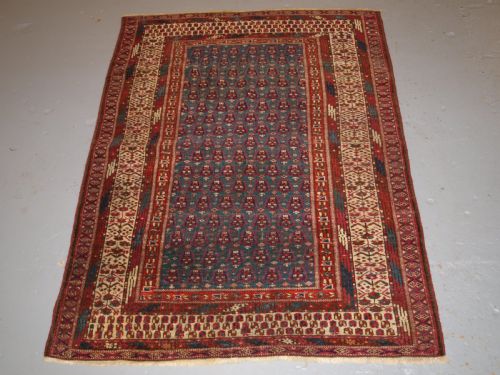 fig 1. ANTIQUE YOMUT OR TEKKE TURKMEN BLUE GROUND DOWRY RUG OF RARE FORMAT, CIRCA 1900.