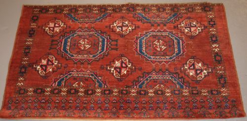 Antique Ersari Turkmen Chuval of Large Size, Unusual Design with Silk High Lights, Late 19th Century. (1 of Pair).