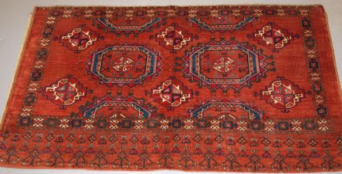 Antique Ersari Turkmen Chuval of Large Size, Unusual Design with Silk High Lights, Late 19th Century. (2 of Pair).