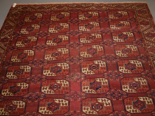 fig 1. ANTIQUE ERSARI KIZIL AYAK MAIN CARPET, VERY FINE WEAVE, EARLY EXAMPLE. MID 19TH CENTURY.
