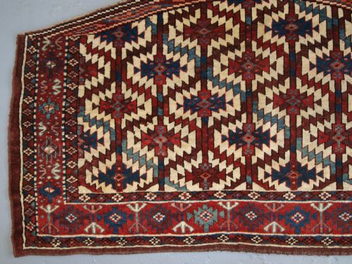 fig 1. ANTIQUE YOMUT TURKMEN ASMALYK, BRIDAL CAMEL DECORATION, SUPERB COLOURS, 2ND HALF 19TH CENTURY.