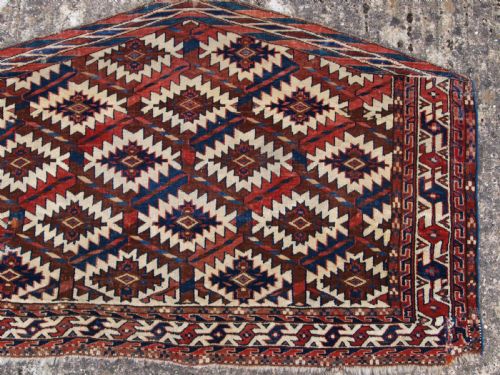 fig 2. ANTIQUE YOMUT TURKMEN ASMALYK, BRIDAL CAMEL DECORATION, SUPERB COLOURS, 2ND HALF 19TH CENTURY.