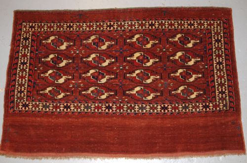 Antique Yomut Turkmen 16 Gul Chuval, Superb Colour, Great Condition 2nd 1/2 19th Century.