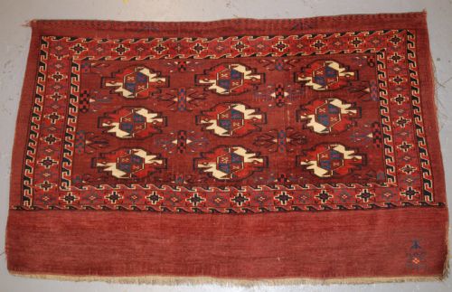 Antique Yomut Turkmen 9 Gul Chuval, Superb Colour, Good Condition 2nd 1/2 19th Century.