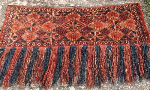 Antique Ersari Beshir Turkmen Torba, Classic Design, Great Colour, Late 19th Century.