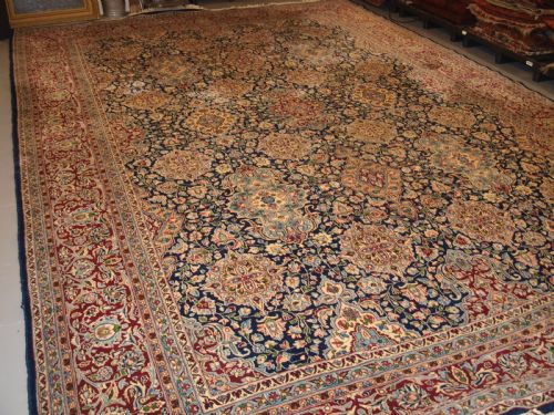Old Persian Kirman Carpet by Master Weaver Rashid Farrokhi, Garden Design with Superb Colour. Circa 1920/30.