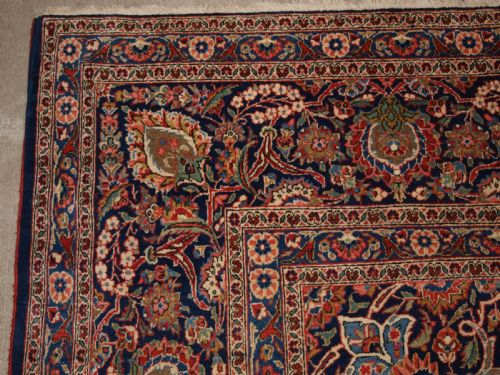 fig 1. ANTIQUE KASHAN CARPET, OUTSTANDING EXAMPLE WITH EXCELLENT DESIGN & COLOUR, CIRCA 1900
