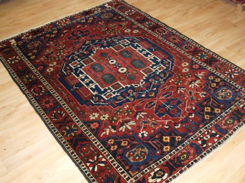 Old Persian Bakhtiari Village Rug, Superb Colours and Condition, Circa 1920.