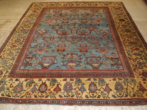 Antique Faraghan Village Carpet with Outstanding Colour, Circa 1880.