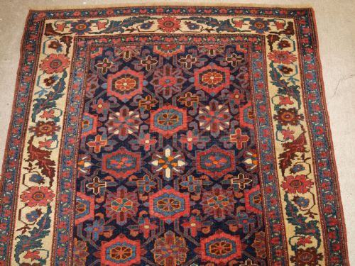 fig 1. ANTIQUE BIJAR RUNNER WITH MINA KHANI DESIGN, BEAUTIFUL BORDER, CIRCA 1880.