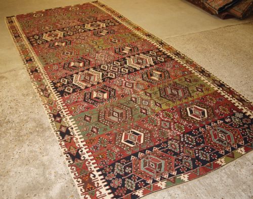 Old Turkish Malatya Kilim, Woven in Two Parts, Superb Design and Colour, Circa 1900/20.