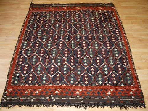 Old Turkish Flat Weave in Cicim Technique, Bergama Region, Circa 1920.